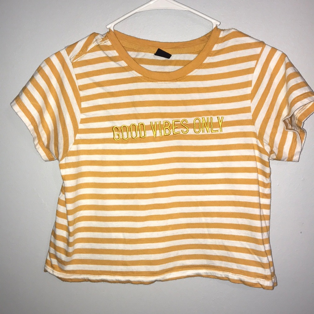 Good vibes only crop top